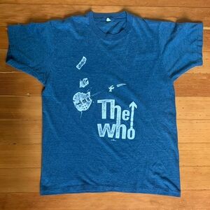Vintage The Who Graphic Tee in Heather Blue